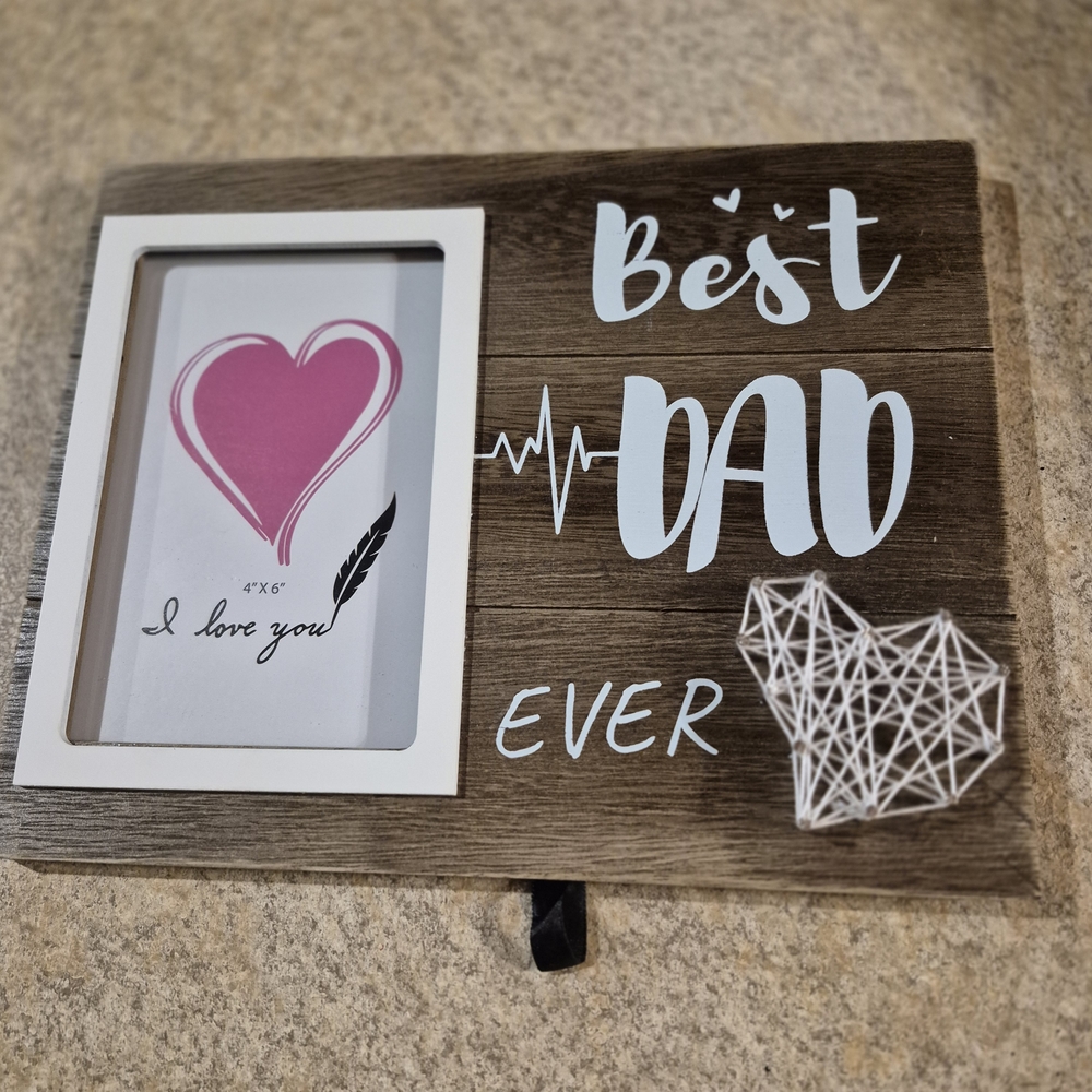 Best Dad Ever Wooden Photo Frame New